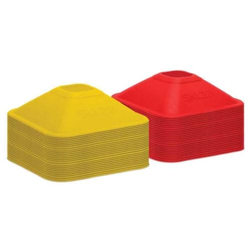 Image of SKLZ Mini Cones for Agility Training, High-Visibility 50 Pack, Durable 5cm Cones – Perfect for Turf, Grass, Courts, Ideal for Coaches, Athletes, and Sports Drills, Easy Transport with Carry Strap