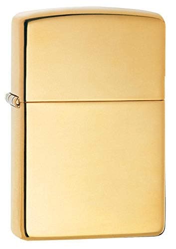 Image of Zippo Windproof Lighter - Gold - Classic Armor High Polish Brass - Refillable for Lifetime Use - Adjustable Flame - Gift Box - Metal Construction - Made in USA