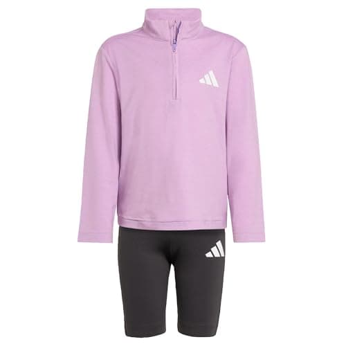 Image of adidas Girl's GOTO PZ SPORTS SET, active purple/ice lavender/white, 4-5 Years