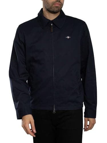 Image of GANT Men's Cotton Windcheater Jacket, Evening Blue, XL