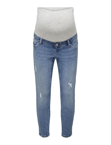 Image of ONLY Female Mom Jeans Olmcatwalk High Waist Jeans, Light Blue (Light Blue Denim), S / 32L