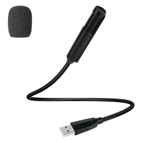 Image of HOTUT USB Microphone for Computer, Conference USB Microphone Metal Computer Condenser PC Mic, 360° Omnidirectional, for Online Chatting,Zoom Call,Online Meeting,Video Conference