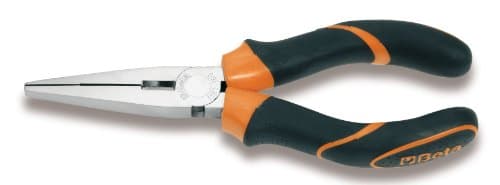 Image of Beta 11620006 Model 1162 160 Flat Knurled Nose Pliers, Slip-Proof Handles, 160mm Extra Long