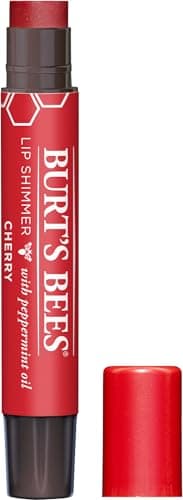 Image of Burt's Bees 100% Natural Moisturising Lip Shimmer, Cherry - 1 Tube 1 Count (Pack of 1)