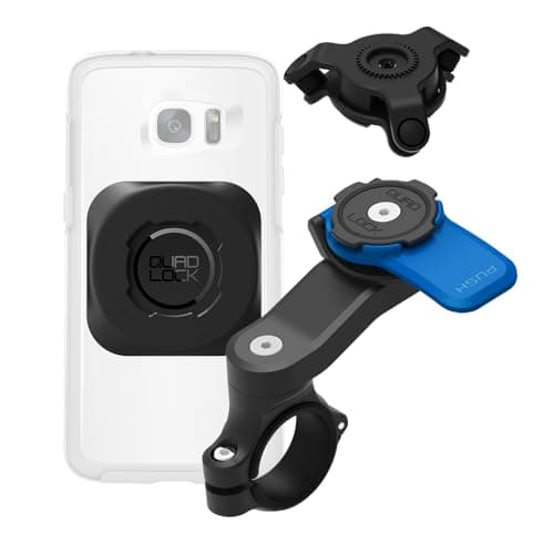 Image of Quad Lock Motorcycle Mirror Phone Mount Kit with Vibration Dampener and MAG Universal Adaptor