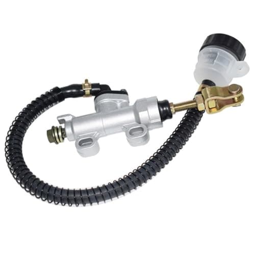 Image of Rear Brake Master Cylinder Rear Foot Brake Hydraulic Master Cylinder Pump Reservoir for Motorcycle Dirt Bike ATV(White)