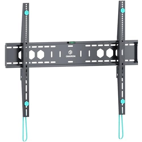 Image of ONKRON Fixed TV Wall Bracket for Large 60-110 Inch Screens up to 120 kg, Low Profile TV Bracket VESA 200x200-900x600, Flush Heavy Duty TV Wall Mount, Ulitra Thin Television Mount Black UF12-B
