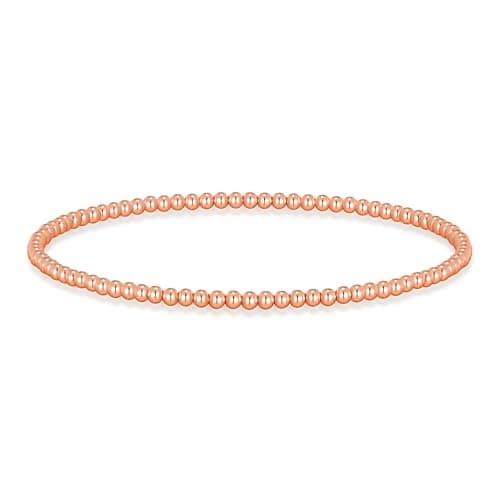 Image of Philip Jones Rose Gold Plated Small Beaded Stretch Bracelet