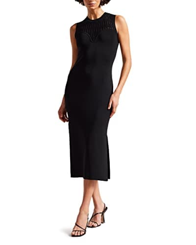 Image of Ted Baker Womens Polyan Casual Dress, Black, 12 UK