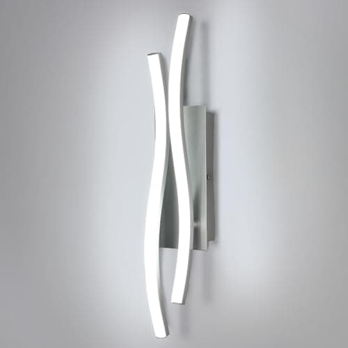Image of Comely LED Indoor Wall Light, Modern Wall Mounted Lamp 14W 1575LM, 6500K Cool White Light, Aluminum Wall Mount Lighting Fixture for Living Room Bedroom Staircase, 41cm Length