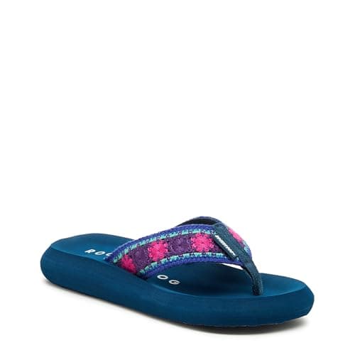 Image of Rocket Dog Spotlight Marlow Textile Women's Purple/Multi Flip Flops - UK 6