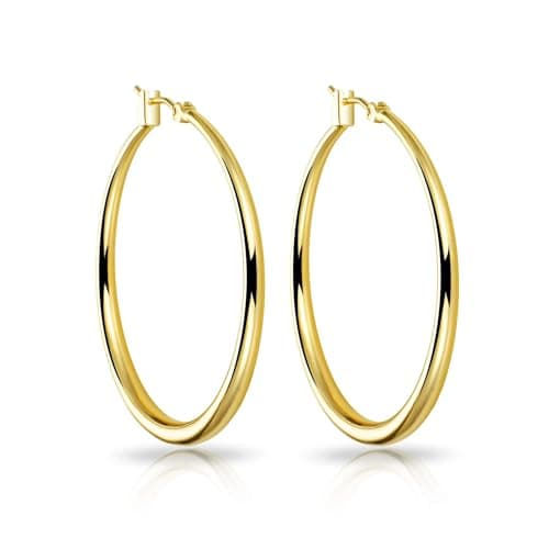 Image of Philip Jones 18k Gold Plated 40mm Hoop Earrings