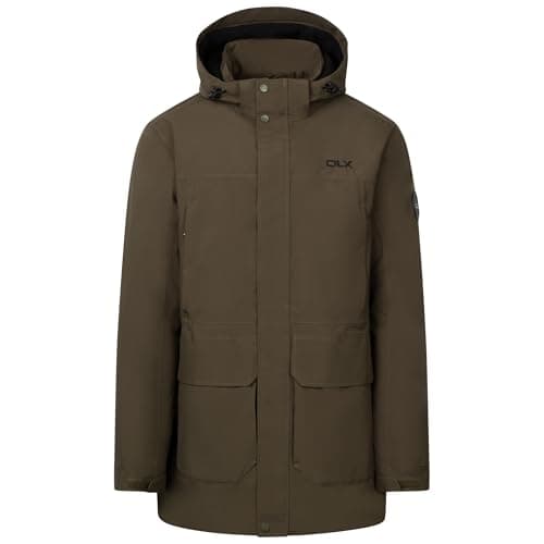 Image of DLX Mens Rainwear Jacket Donahue - Padded, Waterproof, Windproof, Breathable, Longer Length, Adjustable Zip-off Hood, 2 Zipped Chest Pockets, 2 Double Entry Lower Pockets, Sherpa Fleece Lining