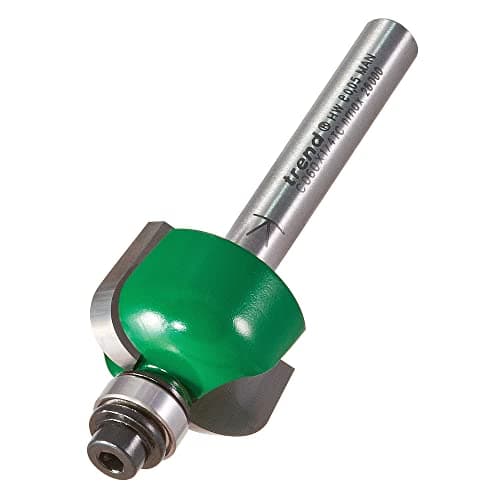 Image of Trend CraftPro Self-Guided Radius Router Cutter, 1/4 Inch Shank, 6.3mm Radius, 22.2mm Cut Diameter & 14.3mm Cut Length, Tungsten Carbide Tipped, C060X1/4TC