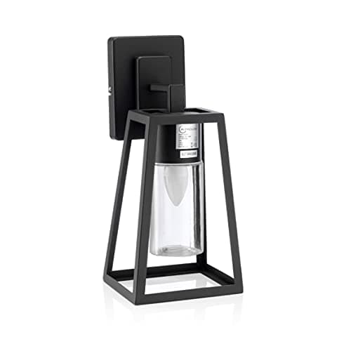 Image of Auraglow Black Outdoor Hanging E27 LED Candle Lantern Wall Light Lamp - Fitting Only