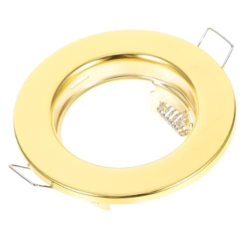 Image of DOITOOL Spot Light Covers Gold : Spotlight Bezel Mr16 Gu10 Recessed Light Trim Ring Iron Housing, Gold Finish Ceiling Spotlight Cover for Home and Commercial Recessed Lighting Installations 8*8*3.1cm