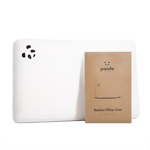 Image of Panda® ActiveFoam+ Bamboo Memory Foam Pillow, 2-Pack | Orthopaedic Head, Spine & Neck Support | Soft Bamboo Cover | Medium-Firm & Supportive | 60 x 40 x 12 cm (ActiveFoam Pillow + Spare Pillow Case)
