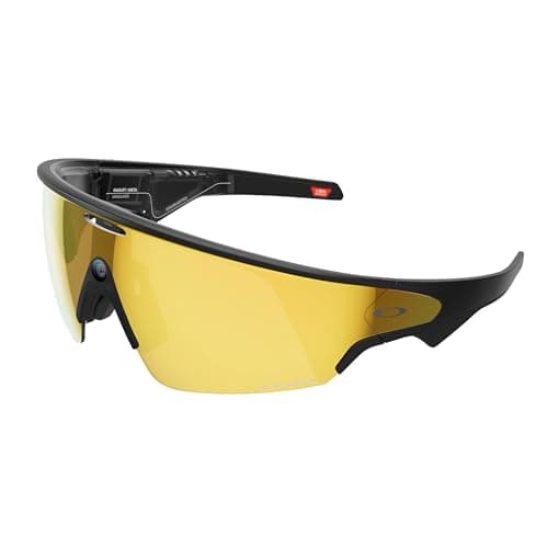 Image of Oakley Meta Vanguard AI Glasses for Men, Women — Performance Sport Eyewear — 12 MP Camera, 3K Ultra HD, Garmin, IP67 Waterproof — Black/Prizm™ 24K Lenses