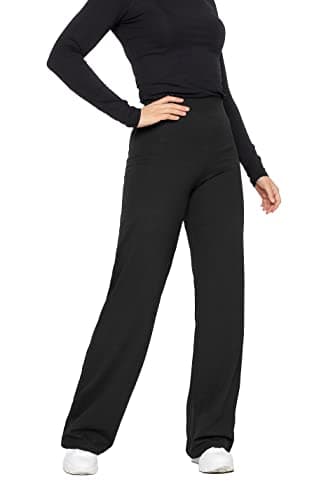 Image of Long Tall Sally - LTS Tall Wide Leg Jersey Yoga Pants - Women's Black