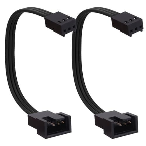 Image of YARCHONN 4Pin PWN to 3Pin Standard Fan Adapter Cable 3 Pin to 4 Pin Motherboard PC CPU Fan Temperature Control Cooling Extension Cable Adapter Molex Connector for Desktop Computer -11.5cm (2pcs)