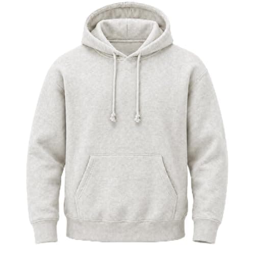 Image of Mellor Design Plain Pullover Hoodie Hooded Top Unisex Mens Ladies Hoody Sweatshirts Oatmeal, XL