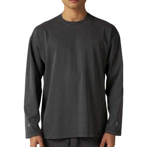 Image of Converse Men's Grey Long Sleeve T-Shirt Stratus, grey, M