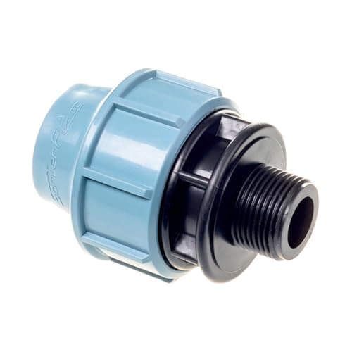 Image of Santehplast MDPE 32mm x 1 1/4 Male Straight Coupler,PN16 Compression Threaded Adaptor Fitting
