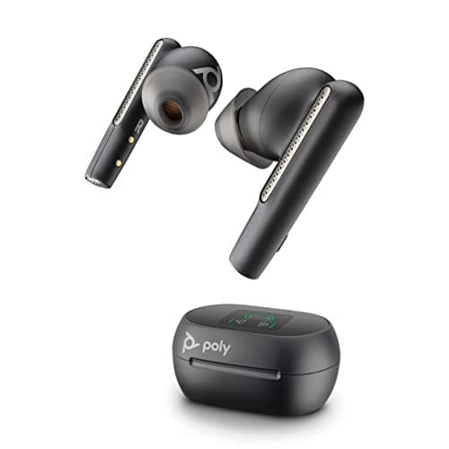 Image of POLY Voyager Free 60+ UC USB-A Earbuds mit Touchscreen Ladecase, schwarz