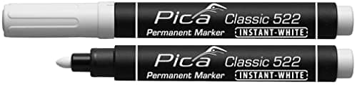 Image of Pica 522/52 Instant White Permanent Marker Pen 1-4mm Tip Marks On Most Surfaces