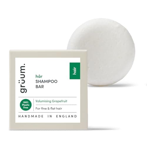 Image of grüum Volumising Shampoo Bar 50g - Solid Shampoo Bars for Hair Up to 60 Washes - Plastic Free Vegan Bar for Men & Women - Paraben Free Rich Lathering Bars for Fine Hairs
