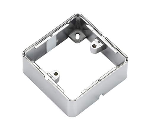 Image of Knightsbridge 1GSBPC 1 Gang Surface Box in Polished Chrome Effect