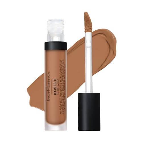 Image of bareMinerals BAREPRO 16HR All Over Skin-Perfecting Matte Concealer Mineral SPF 25 - Niacinamide, Conceals Dark Spots, Blemishes + Dark Circles Under Eyes, Safe for Sensitive Skin, Vegan