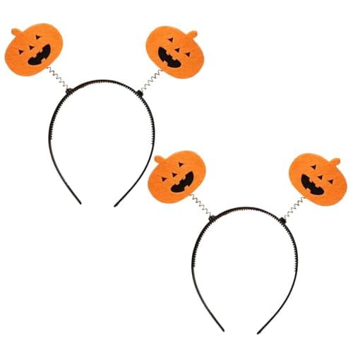 Image of Bohue 2pcs Pumpkin Halloween Headband Halloween Head Prop Ghost Pumpkin Hair Hoop Ghost Party Cosplay Dress up for Party Costume Accessories