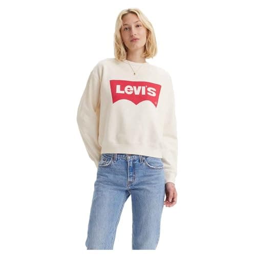 Image of Levi's Graphic Signature Crew Whites, Crew Wonky Bw Cloud, S