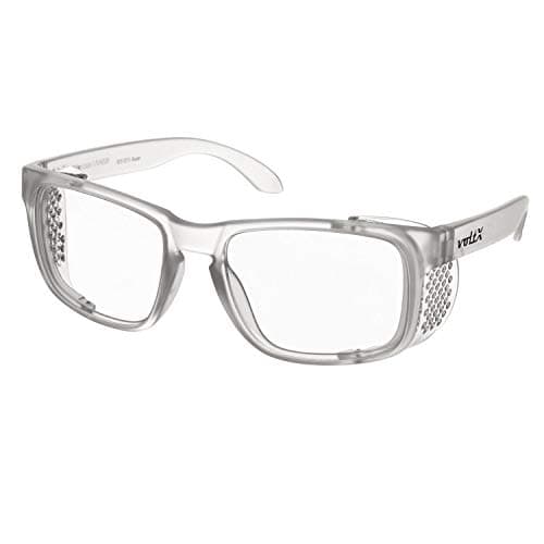 Image of voltX 'CRYSTAL' Full Lens Magnified Reading Safety Glasses UKCA & CE EN166F certified (+2.5 Dioptre, Clear lens) -Anti fog coated UV400 lens