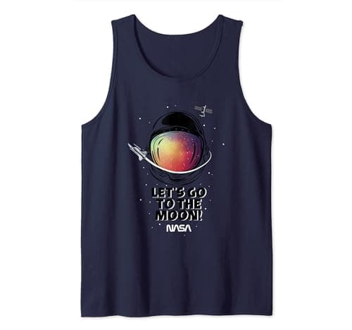 Image of NASA Let's Go To The Moon! Iconic Helmet Big Chest Poster Tank Top