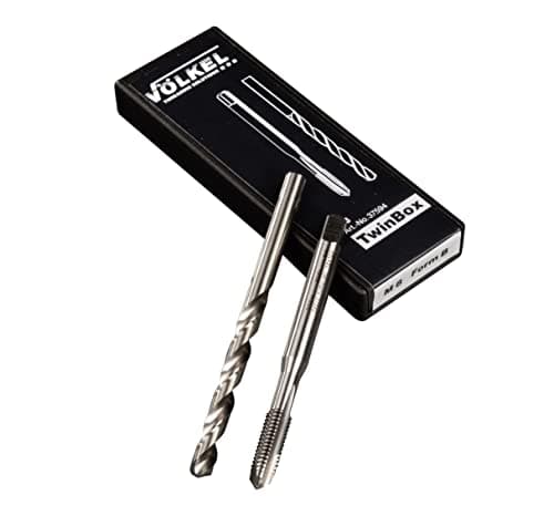 Image of VÖLKEL TwinBox 2-Piece Tap & Drill Set M5 x 0.8 | HSS-E Machine Tap + Twist Drill | DIN 371 | Form B | Metric Internal Thread | Through Holes