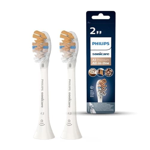 Image of Philips Sonicare Original A3 Premium All-in-One Standard Sonictoothbrush Heads - 2 Pack in White (Model HX9092/10)