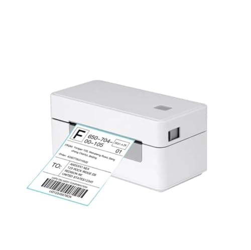 Image of 4"x6" Direct Thermal Label Printer - Postage Label Printer - Barcode Printer (USB & Bluetooth, White)
