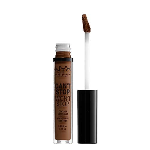 Image of NYX Professional Full Coverage Concealer, 24 Hour Longevity, Can't Stop Won't Stop Contour Makeup Concealer, Matte Finish, Shine Control, Long Lasting, Vegan Formula, Shade: Mocha
