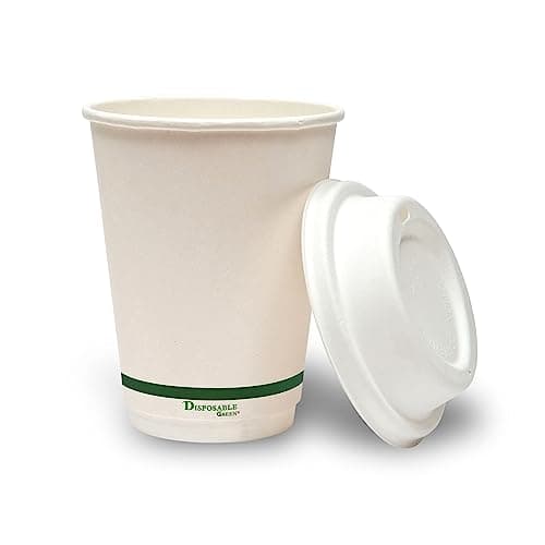 Image of DISPOSABLE GREEN - NEXTGEN Coffee Cups, Double Wall Disposable Coffee Cups with Aqueous Lining, Takeaway Cups for Cold & Hot Drinks, Sturdy & Leak Proof Disposable Cup, 16 oz, 25 Pack