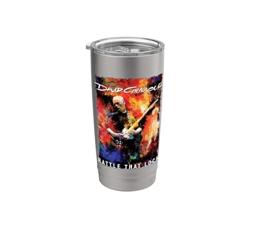 Image of Official David Gilmour Rattle that Lock Guitar Color Storm Stainless Steel Insulated Tumbler