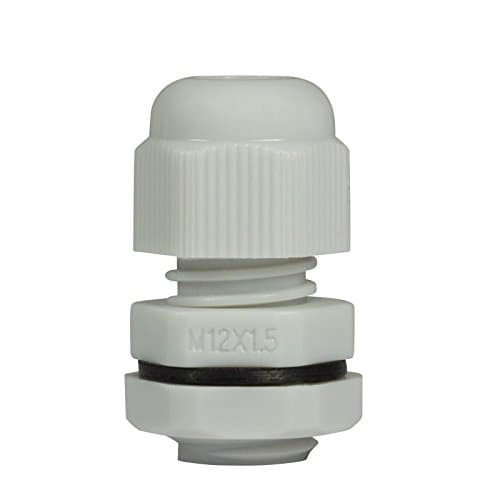 Image of Faconet® 10x Cable Gland M12 Grey, Network Cable LAN Secure Protection Strain Relief Set of 10, IP68, Cable Gland (M12 Grey)