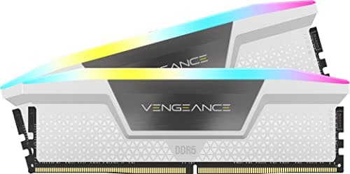 Image of CORSAIR VENGEANCE RGB DDR5 RAM 32GB (2x16GB) Up to 6000MHz CL36 Intel XMP iCUE Compatible Computer Memory - White (CMH32GX5M2E6000C36W)