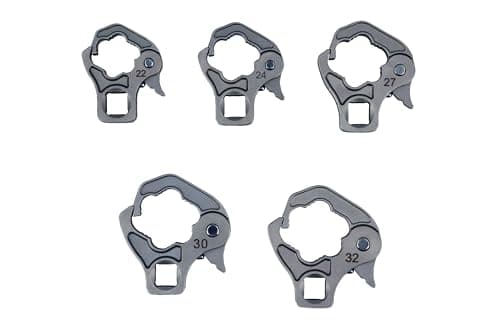 Image of Laser 9076 Ratchet Flare Nut Wrench Set 1/2" D 22mm - 32mm