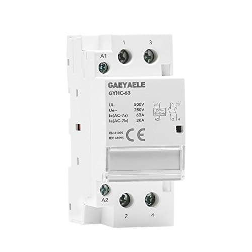 Image of GAEYAELE Automatic Modular Contactor Household Contactor Din Rail Type(2P 63A 2NO 220VAC)