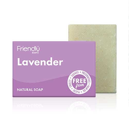 Image of Friendly Soap Handmade Natural Lavender Soap - Relaxing, Indulgent, Exfoliating 95g
