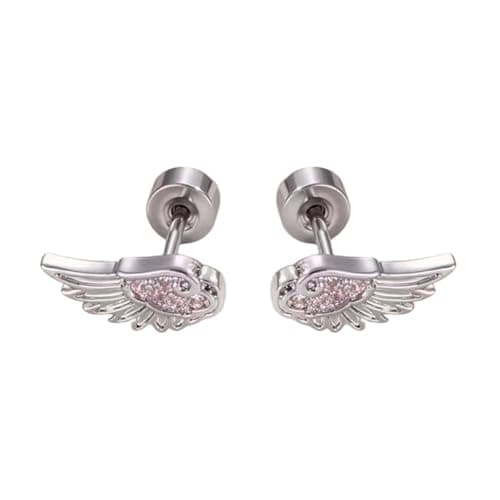 Image of CRFFZ Fit Wing Themed Cartilage Studs Alloy Portable Designs Long Time Wear for Her Styles Comfortable Ear Studs