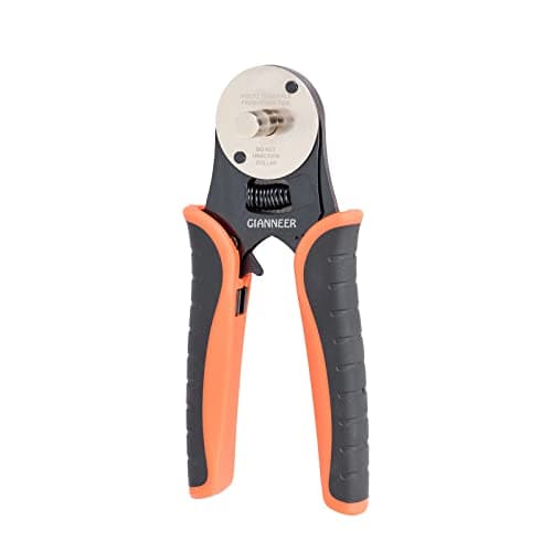 Image of GIANNEER Deutsch Crimp Tool Closed Barrel Crimper 4 Way Indent 8 Impression Type Pin Crimping Tool for Deutsch Connector 14, 16, 18 AWG