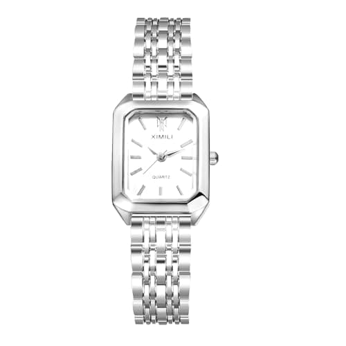 Image of Avaner Women's Bracelet Square Watches: Gold Silver Stainless Steel Strap Analog Quartz Elegant Wrist Watches